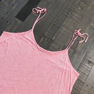 SOLD Gap Luxe Pink Stripe Cami w/ Tie String Straps Xxl